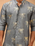 Men's Grey Foil Print Shirt